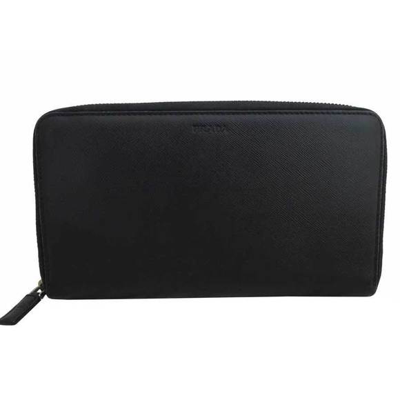 Prada Organizer Leather Long Wallet Black - Picture 1 of 3